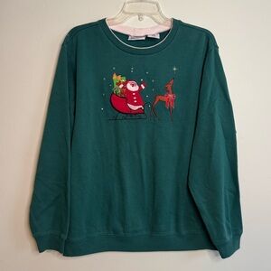Vintage 90s Christmas Santa Crewneck (L)
